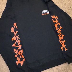Amiri Bones Logo Printed Hoodie